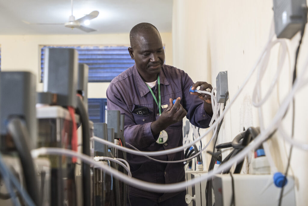service technician in service area